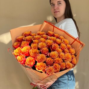 Букет из 49 местной розы "Испания" 