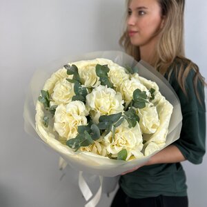 Букет из 9 вывернутых роз  